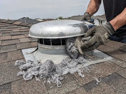 Cleaning Dryer Vent On Roof in Millbury