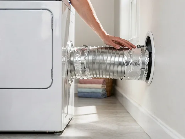 Professional dryer vent hose installation by Millbury Dryer Vent Cleaning in Millbury
